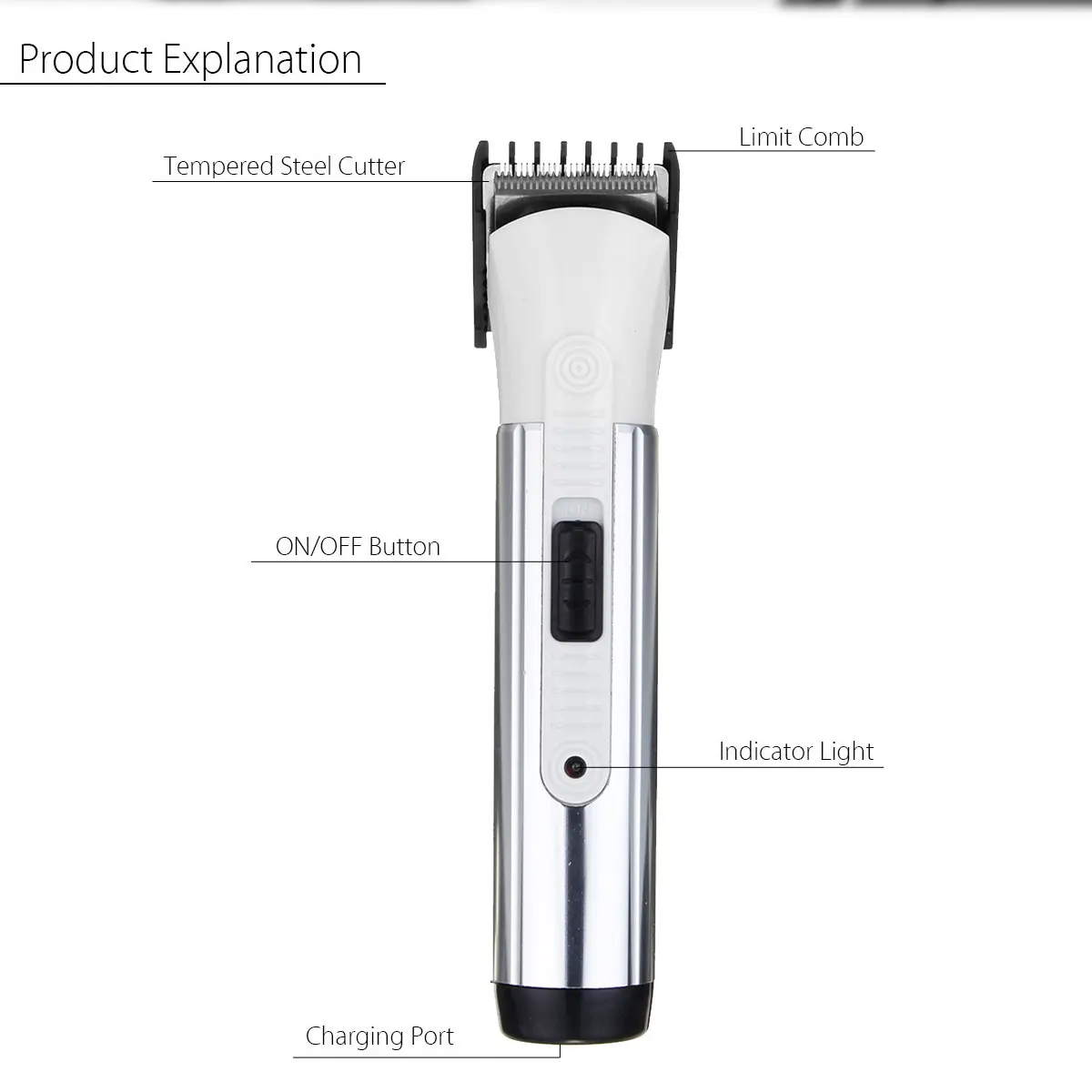 Rechargeable Electric Hair Clipper Trimmer Men Barber Kit
