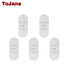 Tojane Led مصباح لجهاز الاستشعار خزانة ليلة بطارية مصباح الحركة اللاسلكية الجدار مصباح عرض مصباح Led لاسلكي TG206 AA بطارية 3 قطع(China)