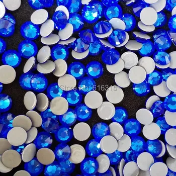 

Blue color of 5mm hot-fix flat back lt siam with 1440 pcs per pack ;winter seasons hot-selling of rhinestones wholesale