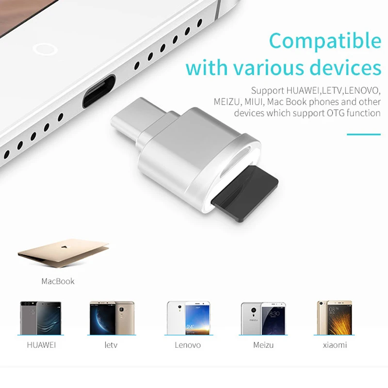 Micro SD Card Reader USB 3.1 Тип-C на телефон TF карты адаптера для MacBook или смартфон с тип USB c Интерфейс