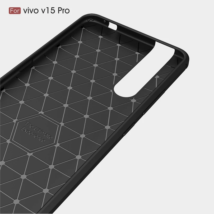 For VIVO V15 Pro / V15Pro Carbon Fiber Case Anti-knock Soft TPU Brushed Rugged Rubber Armor Silicone Hybrid Phone Cover Case