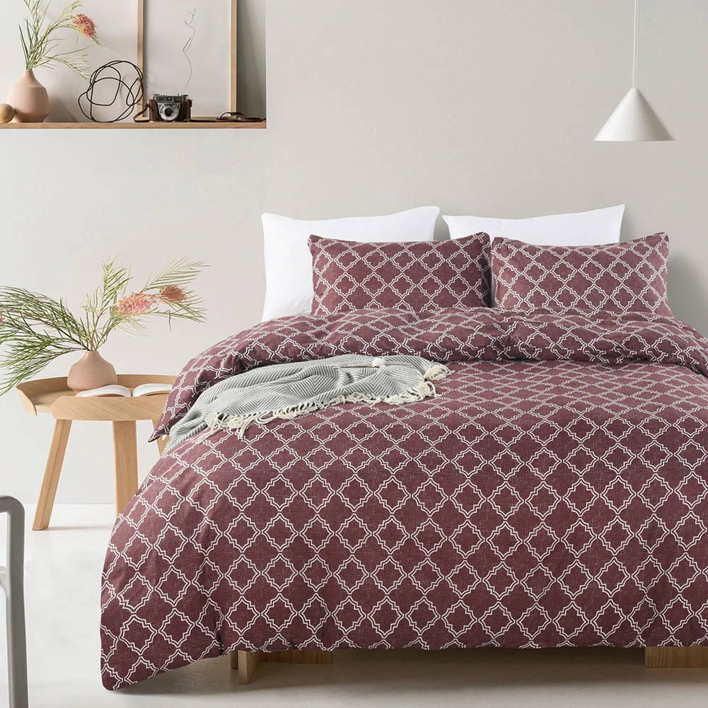 

Future Life Bedding Set Classic American geometry series Duvet Cover With Pillow Case 3pcs Sets Home Textile King Size