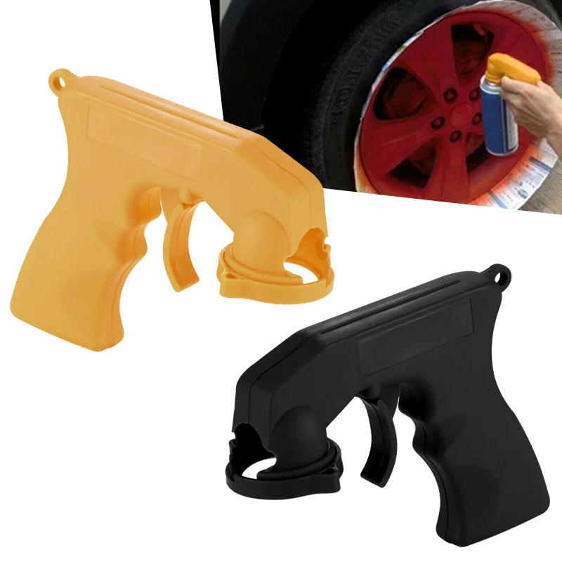 

ALLOMN Portable Aerosol Paint Spray Gun Handle with Full Grip Trigger Locking Collar Car Maintenance
