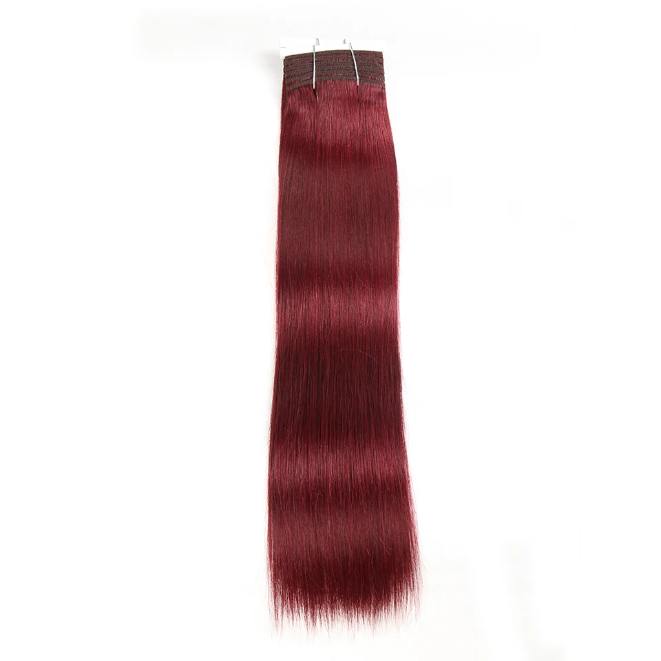 Rebecca Double Drawn Hair 113g Remy Brazilian Yaki Straight Human Hair Bundles 1 PC Balayage Brown 613 Blonde Red Piano Colors