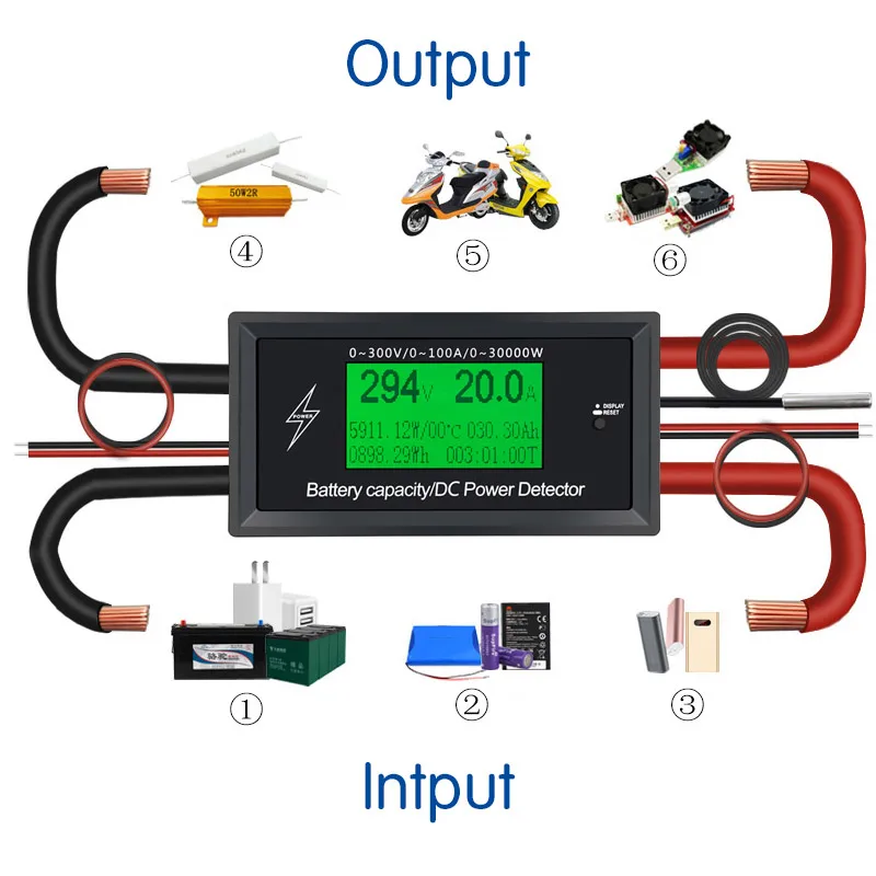 Car Battery Testers digital DC voltmeter ammeter voltage meter capacity volt current wattmeter detector power supply tester Car Battery Testers digital DC voltmeter ammeter voltage meter capacity volt current wattmeter detector power supply tester