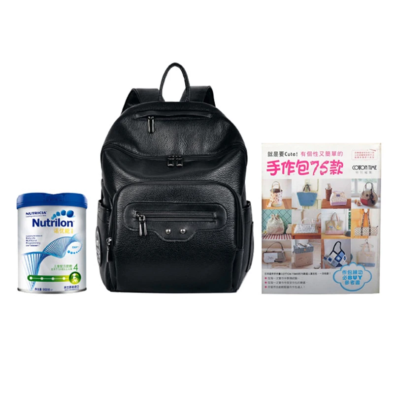 

Large Capacity PU Leather Backpack baby diaper bag nappy bags Maternity mommy Changing Bag wet infant for babies care organizer