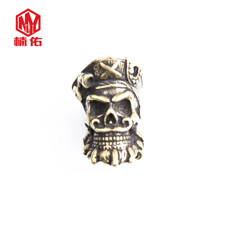 

EDC Outdoor Pocket Tools Copper Knife Beads Parachute Rope Outdoor Creative Pirate Captain Brass Paracord Beads