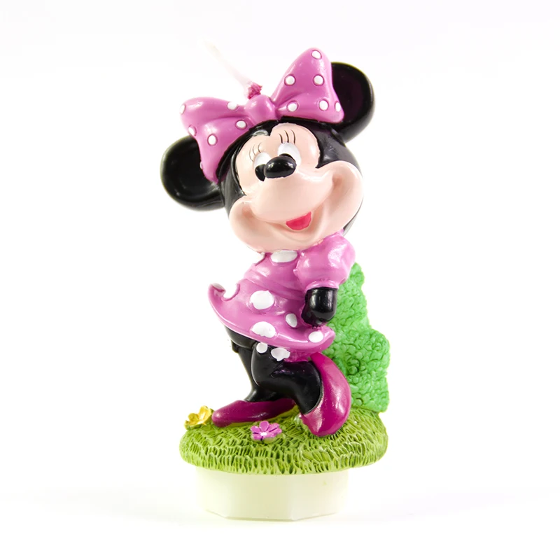 

Minnie Mouse Theme Birthday Cartoon Candle Party Supplies Cake/Cupcake Toppers Kids Birthday Party Decoration