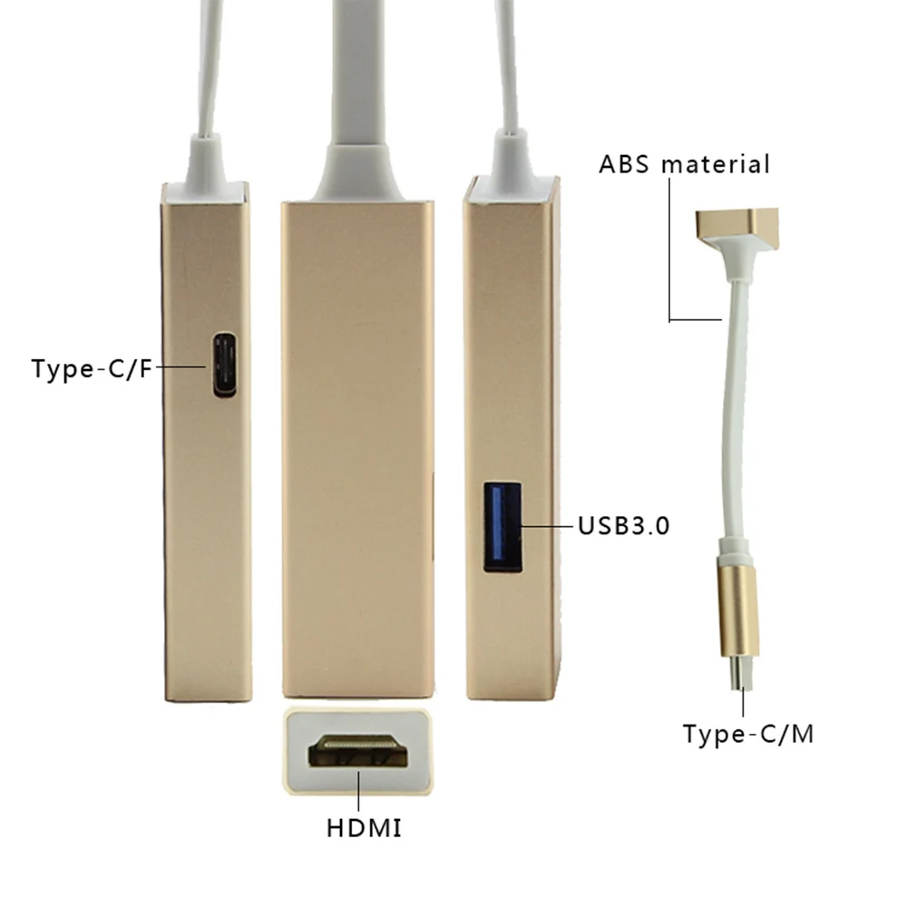 CHYI USB C концентратор HDMI 4K адаптер Combo 3 0 Порты и разъёмы Разделитель с Мощность