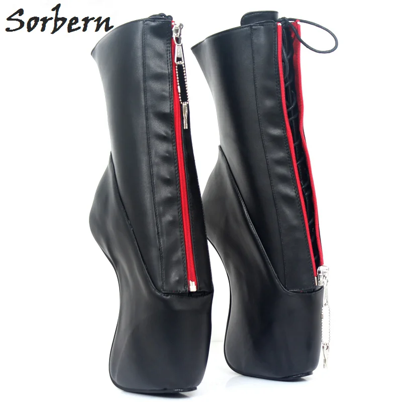 Sorbern Black Lace-Up Heelless Boots For Women Knee High Heelless Lace Up Knee Ballet Fetish Boots Black Shoes For Women 2018 chaco women s uma lace up boots