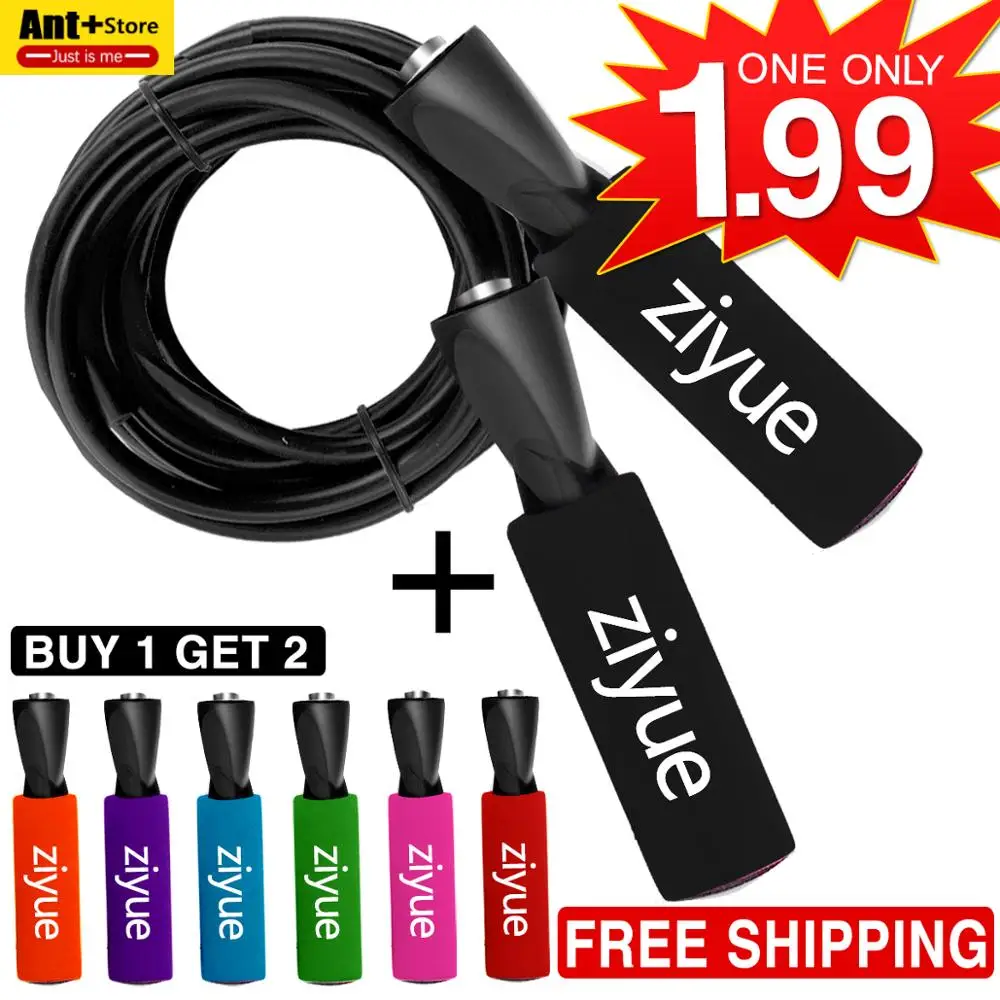 

2PCS ziyue Crossfit Jump Rope Speed Ropes 2.5M Weighted Workout for Skipping jumping Boxing Fitness Men, Women,and Kids