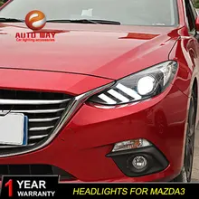 Чехол для Mazda 3 mazda3 Axela фары светодиодный M3 фары DRL Объектив Двойной Луч би-ксеноновая разрядная лампа высокой интенсивности для автомобиля аксессуары