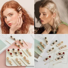 1 шт. новые стильные женские жемчужные заколки для волос для девочек металлические заколки для волос аксессуары для волос модные шпильки с жемчугом