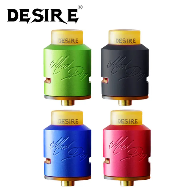 

Original Desire Mad Dog RDA Atomizer with Bottom Side Airflow E-cig Rebuildable Dripper Tank with 2-post Build deck