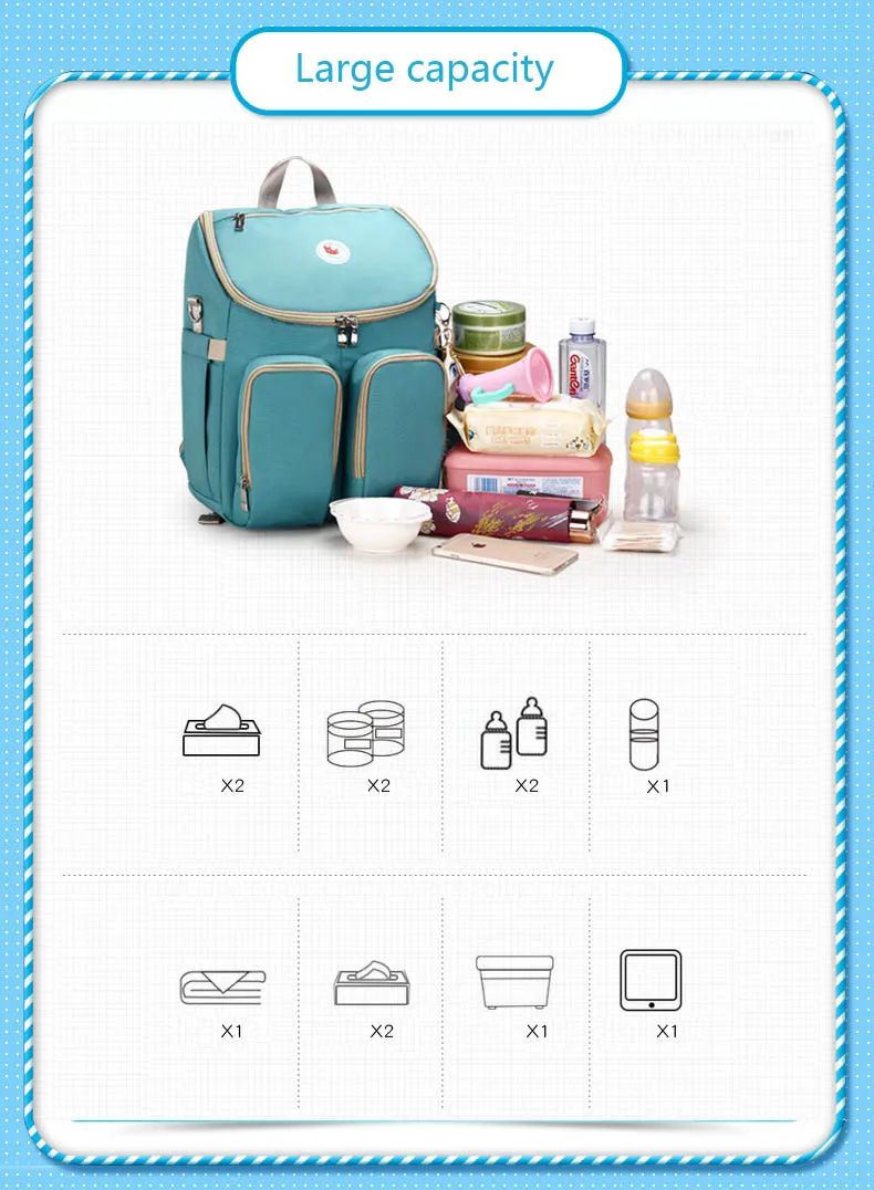 Открытый Мумия кормящих сумка многофункциональный большой Ёмкость подгузник материнства мешок для ухода за ребенком Детские сумка рюкзак дизайнер