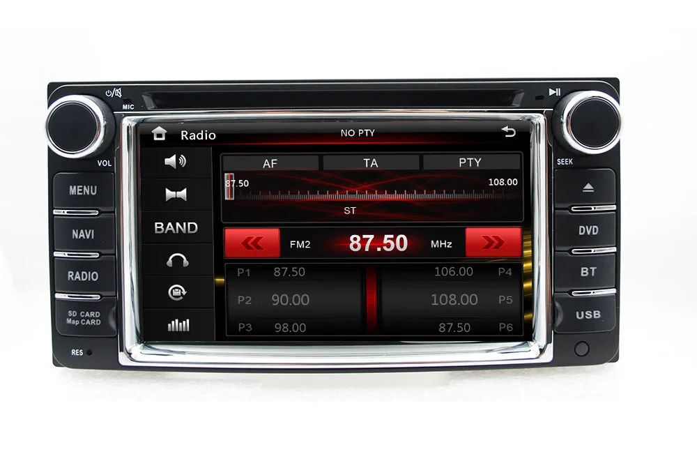 Top 6.2" In dash head unit Capacitive touch screen car dvd player gps for RAV4 corolla  Vios Hilux for toyota universal dvd subwoof 0