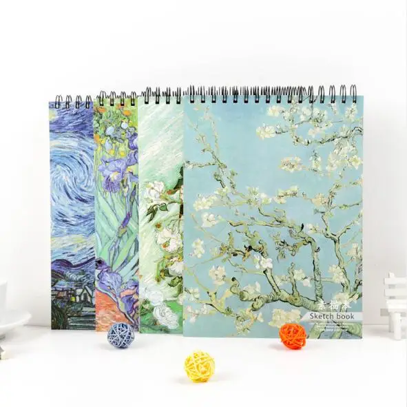 

Vintage A4 Drawing Notebook Art Painting Sketch Book Blank Graffiti Sketchbooks For Girls and Boys School Stationery