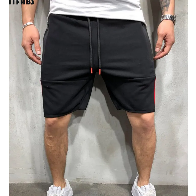 Летние новые мужские модные прямые шорты с рисунком, хлопковые повседневные свободные простые шорты для бега с пятью точками