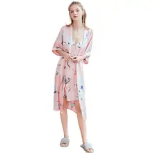 Новинка, женское белье, Летнее шелковое платье, ночная рубашка, сексуальное ночное белье, атласный пояс, нижнее белье