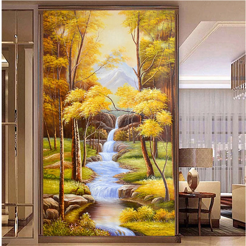 

DIY 5D Diamond Embroidery Sale Landscape Full Package Diamond Painting Cross Stitch Kit Flowing Water Pattern Rhinestones Mosaic