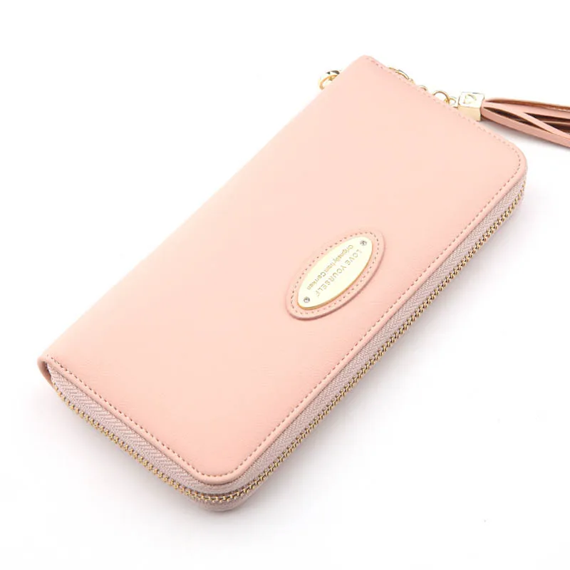 Women's Purse and Wallets PU Leather Long Girl's Wallet Tassel Cell