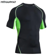 Быстросохнущие Компрессионные Мужские футболки с коротким рукавом, футболка для бега, фитнес-плотно Теннисный футбол, Джерси, спортивная одежда Demix