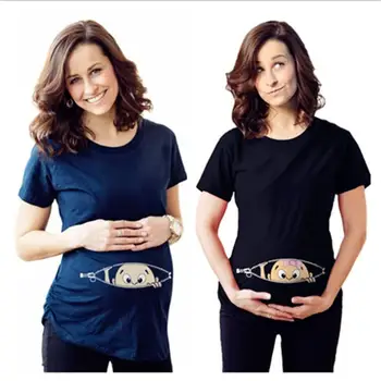 

Maternity Clothing Breastfeeding Tee Plus Size Baby Loading Shirt Humor Funny Pregnancy Shirts Tees