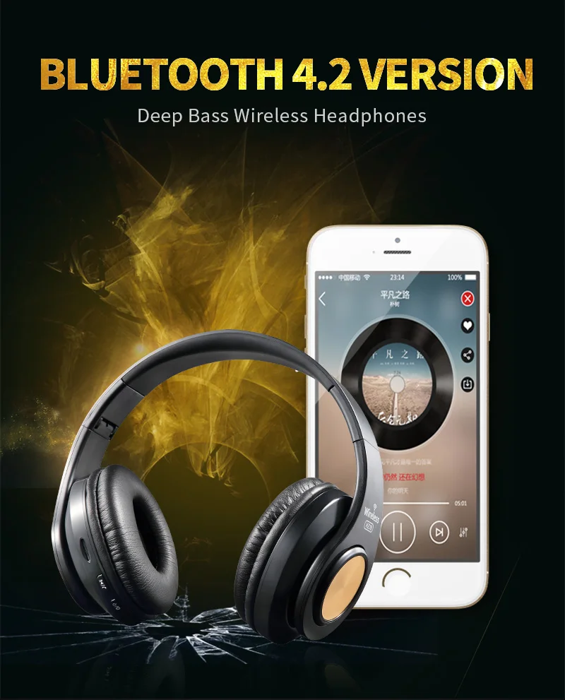 Tourya HZ10, беспроводные наушники, Накладные наушники, Bluetooth, складная гарнитура, регулируемые наушники с микрофоном для ТВ, мобильного телефона, ПК