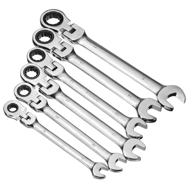 

Drillpro 6pcs Activities Ratchet Gears Wrench Set Open End Wrenches Repair Tools To Bike Torque Combination Spanner Allen Keys