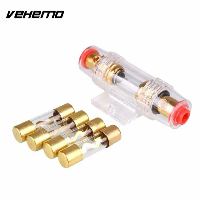 Best Offers Vehemo Car Audio Amplifier Refit 4/8 AGU Fuse Holder Gold Plated with 4Pcs 100AMP Fuses Best Offers Vehemo Car Audio Amplifier Refit 4/8 AGU Fuse Holder Gold Plated with 4Pcs 100AMP Fuses