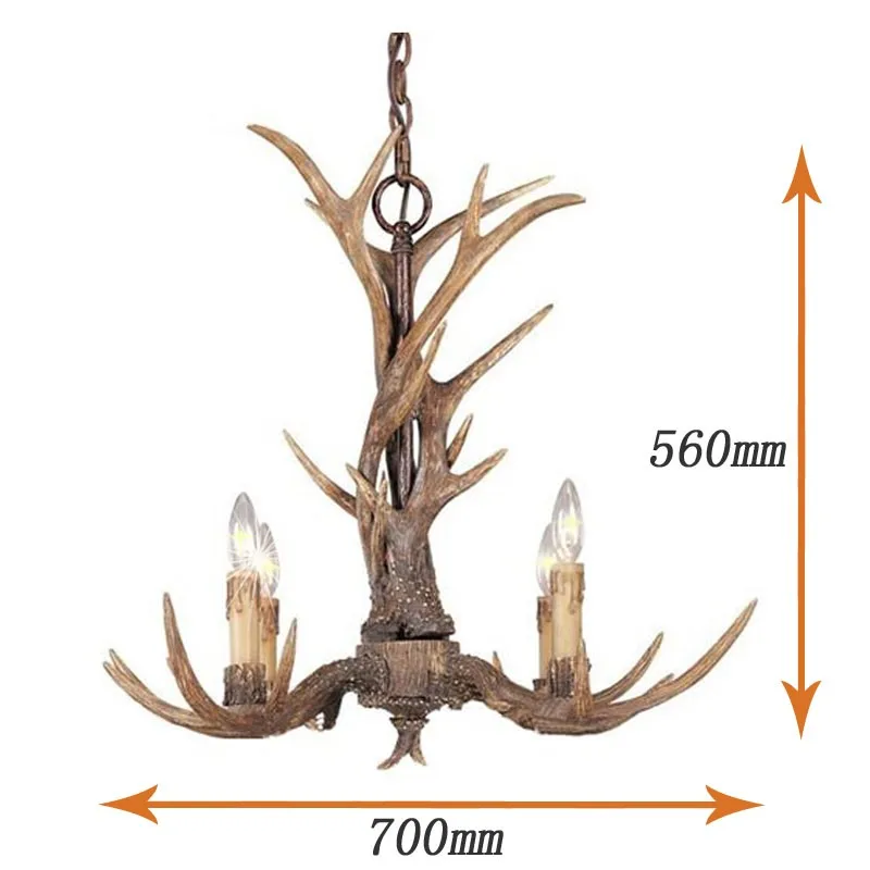 Europe-Country-4-Heads-Brown-Dining-Room-Antler-Chandeliers-Lights-Pendant-Lamps-Ceiling-Fixtures-Lighting-E14