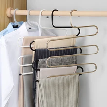 Многофункциональные вешалки для одежды, 5 слоев, S форма, вешалки для хранения брюк, вешалка для одежды, многослойная вешалка для хранения, сушильная вешалка