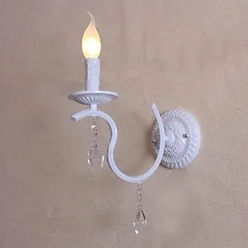 

Crystal Candle White Coating LED Wall Lamps Arandela Modern LED Wall Lights Sconce for Bedroom Lighting Cylinder Barrier Layer