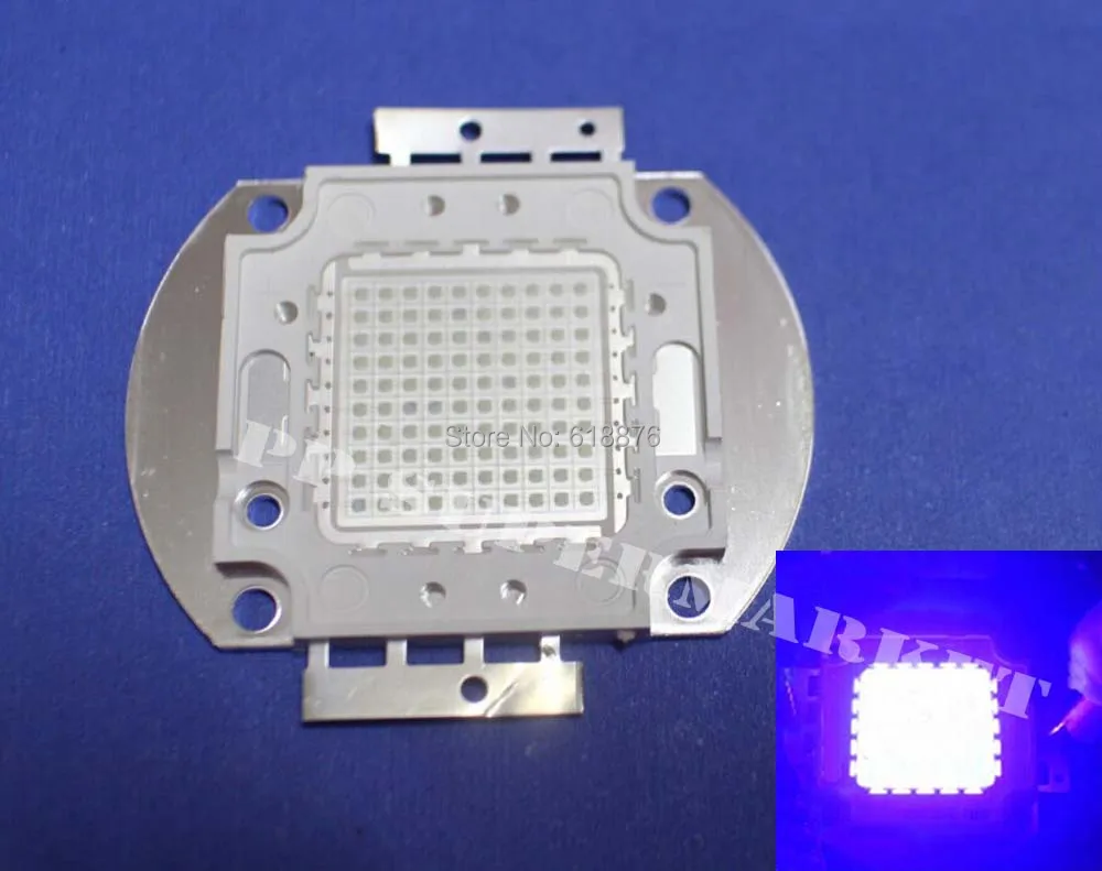 Free shipping 100W Ultraviolet UV 365nm LED Chip Lamp Sterilization UV