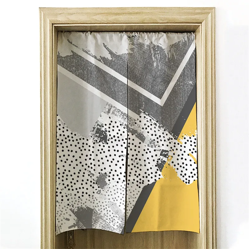 

Japan Style Curtain Lotus Pattern Kitchen Restaurant Decor Half-curtain Window Short Linen Door Curtains Cafe Series