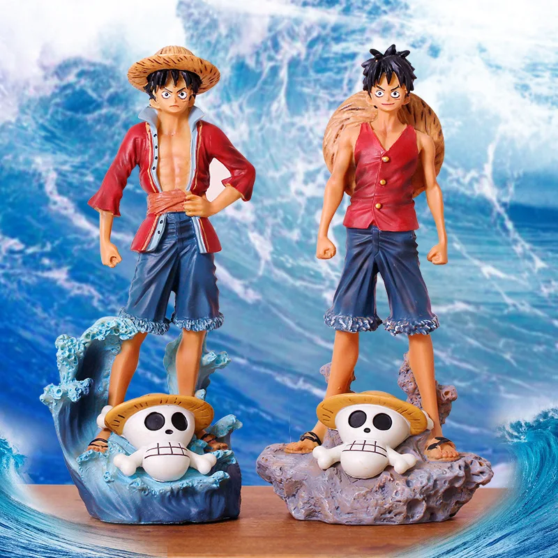 

2019 New Anime Luffy and Shanks ornaments Figurine Child Luffy Models Figure Pvc Collection Toys Hand made home decoration