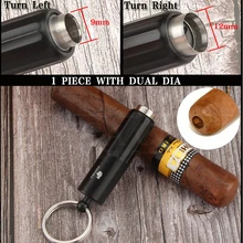 COHIBA аксессуары для путешествий сигары из нержавеющей стали двойной диаметр сигары удар металлический острый резак перфоратор портативный для сигар