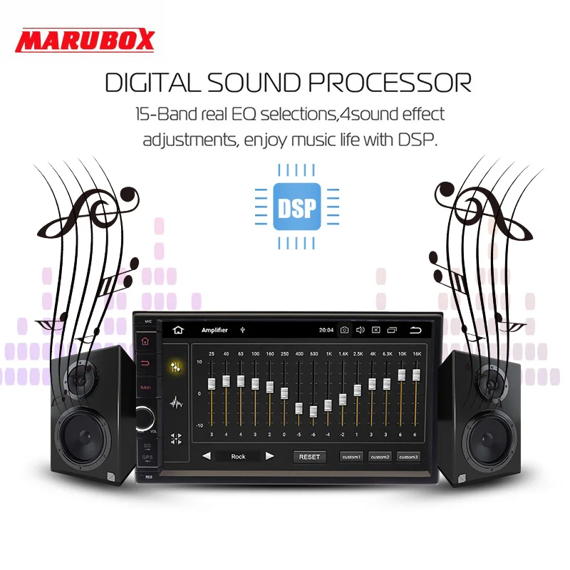 MARUBOX 706PX5 DSP головное устройство Универсальный 2 Din Восьмиядерный Android 10 0 4 Гб