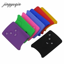 jingyuqin 4 Button Car key Silicone Cover Protector font b Holder b font for Renault Clio