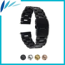 Stainless Steel Watch Band 20mm for Samsung Gear S2 Classic R732 / R735 Safety Clasp Strap Loop Belt Bracelet Black Gold Silver stainless steel bamboo style wrist strap with butterfly clasp watch band for samsung gear s2 classic sm r732 bracelet