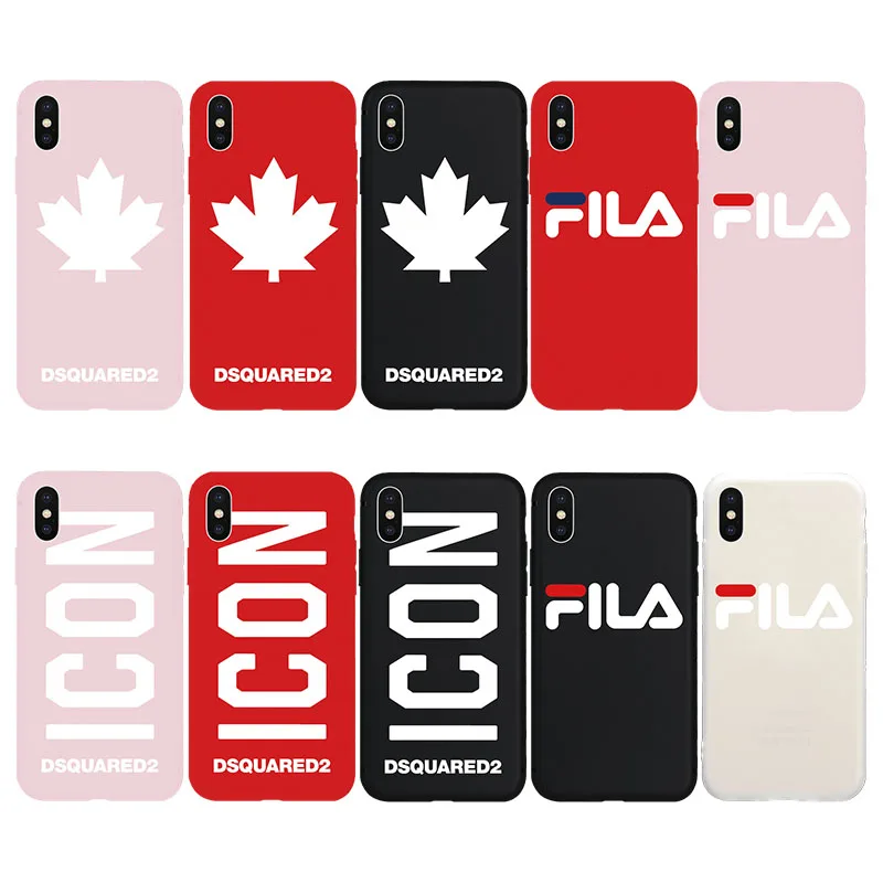 

Brand NEW Dsquared DS2 ICON Maple Leaf BOSS F Soft Case for iPhone 8Plus 8 7Plus 7 6 6s 6Plus X Xs XR Xs Max 5 5s SE Phone Cover