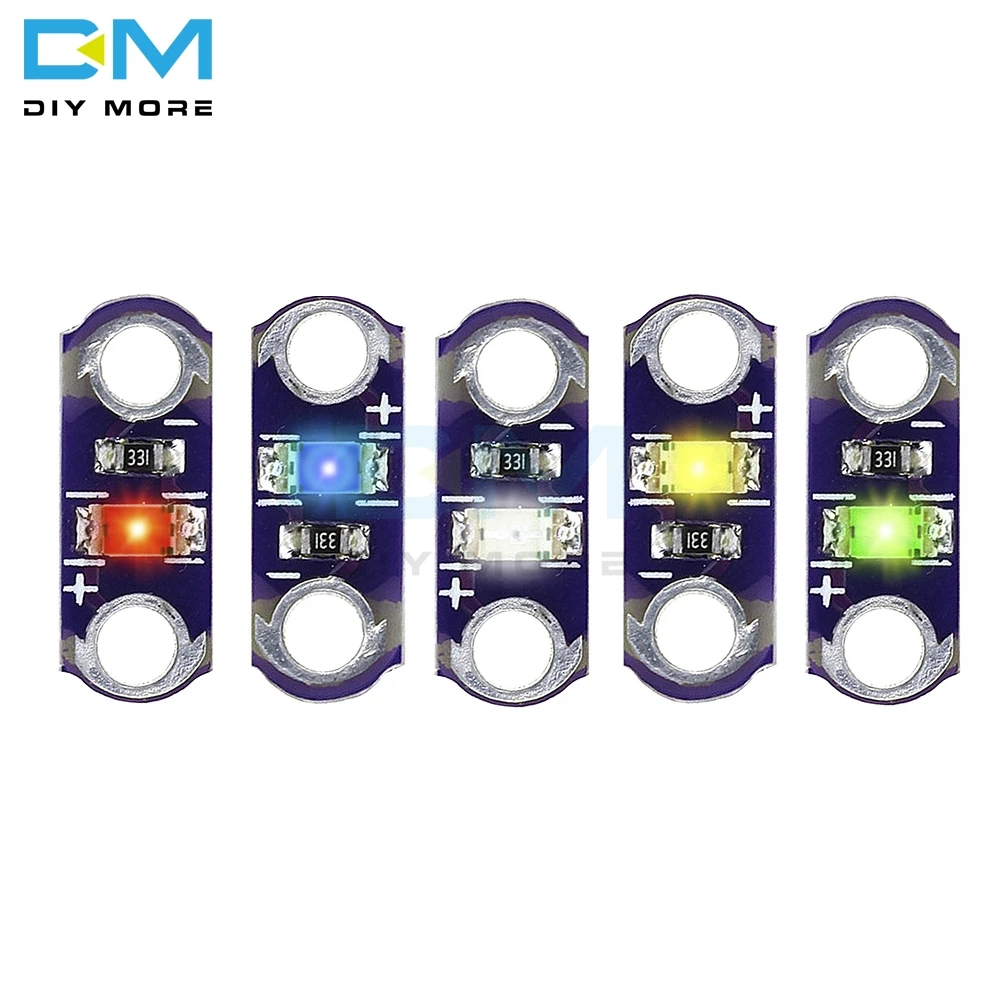 5Pcs 3V 5V 40MA LilyPad LED Module