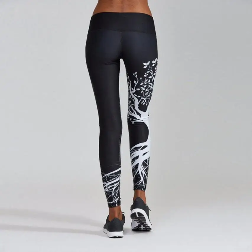 Womail штаны для йоги женские спортивные Леггинсы с принтом спортивная йога, тренировка, гимнастика, фитнес-Штаны Для Йоги Спортивные Леггинсы для фитнеса одежда-XXL