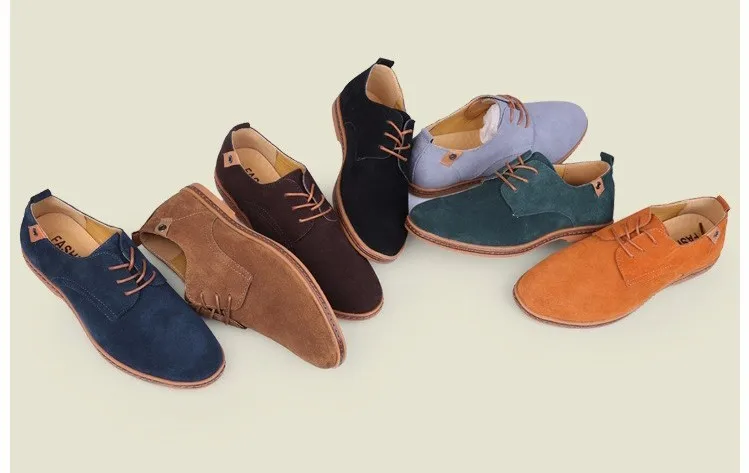 2015 New men flock leather casual shoes men spring autumn lace up brand design men casual shoes high quality ET01 (21)