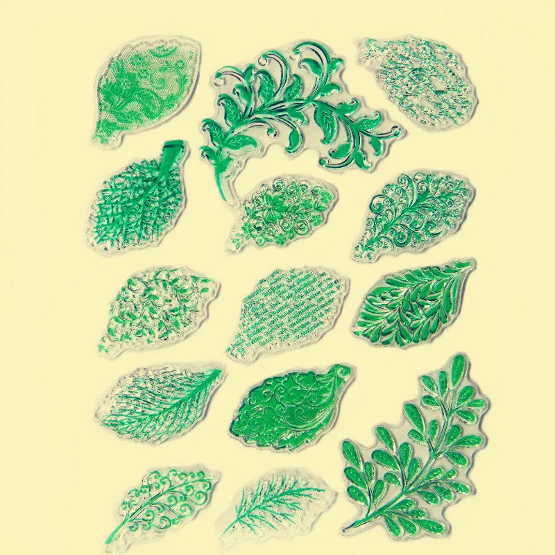 

CRAFT TOOLS HOME GARDEN Transparent Stamp Clear stamps LEAVES RUBBER seal DIY FOR Scrapbooking stamp ALBUM PHOTO DECORATION