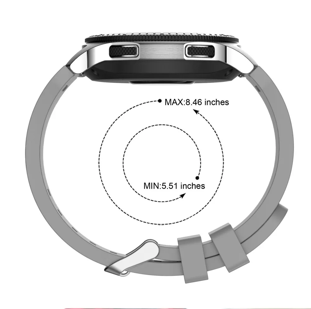 Ремешок силиконовый для Samsung Galaxy Watch 46 мм мягкий сменный резиновый браслет