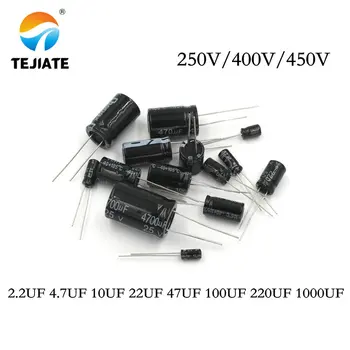 

20PCS Electrolytic Capacitor 250V/400V/450V 22UF 47UF 100UF 220UF 470UF 680UF 1000UF 1500UF 1800UF 2200UF 3300UF 4700UF 10000UF