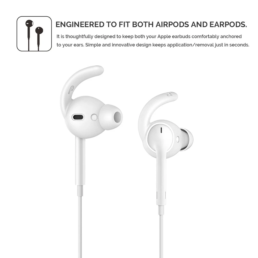 2 пары ушных вкладышей для Apple Airpods, силиконовый чехол для наушников, чехол для хранения наушников Airpods, аксессуары для наушников