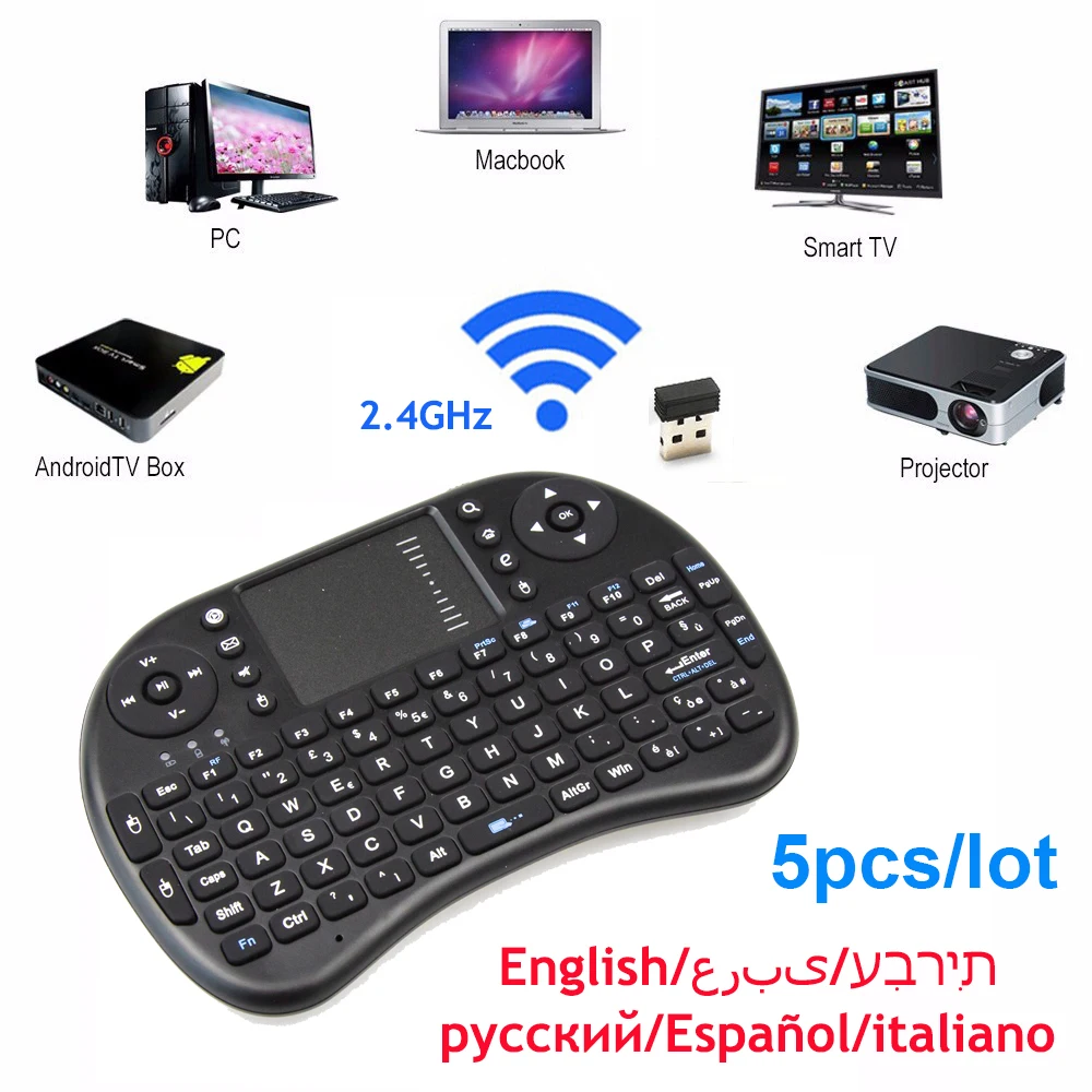 Mini Wireless Keyboard Mouse Remote 2 4GHz Handheld Touchpad USB font b Gaming b font keyboards