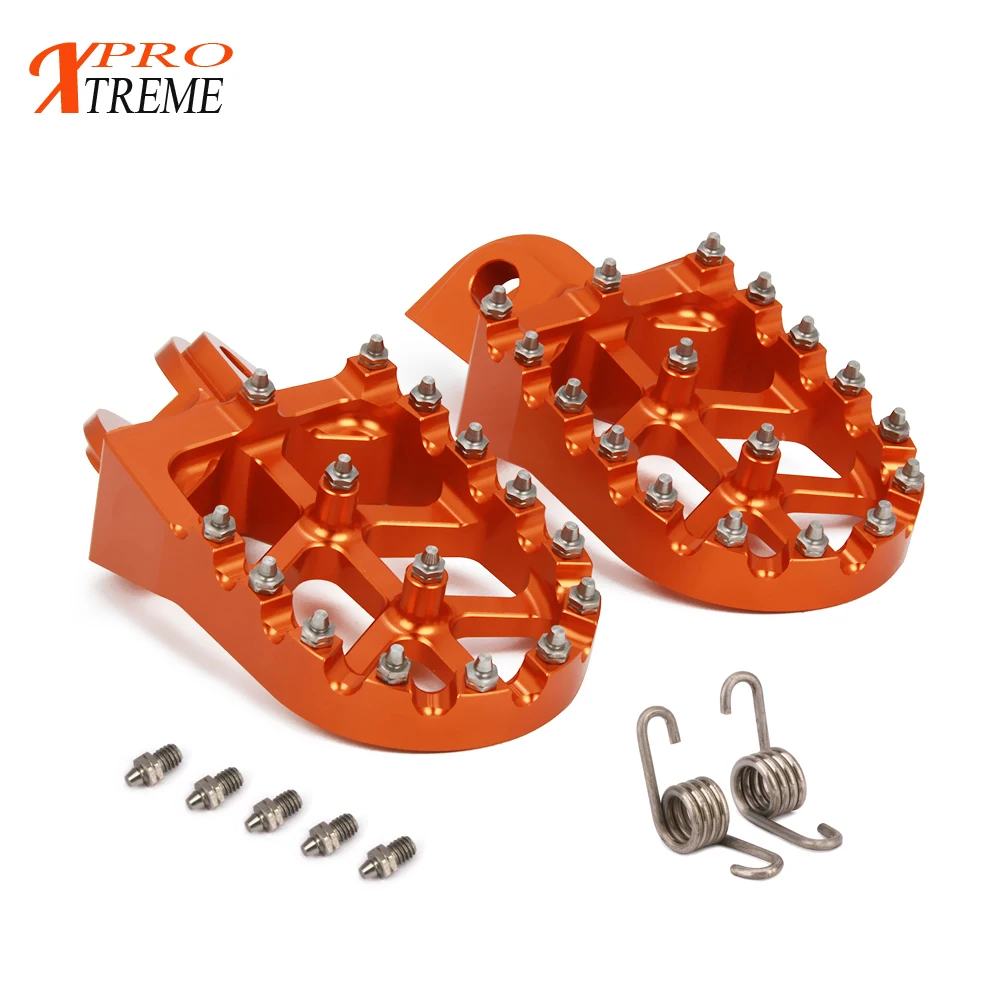 Оранжевые подножки с ЧПУ педали для KTM EXC SX SXF XC XCW XCF EXCF EXCW XCFW MX шесть дней 65 85 125 200 250